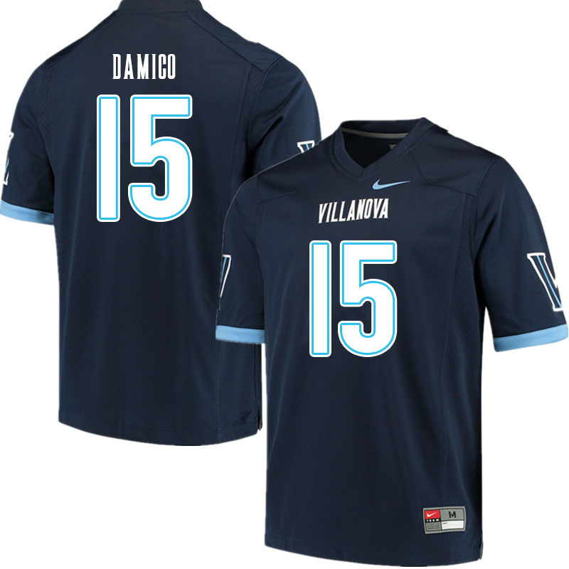 Men #15 Dan Damico Villanova Wildcats College Football Jerseys Sale-Navy